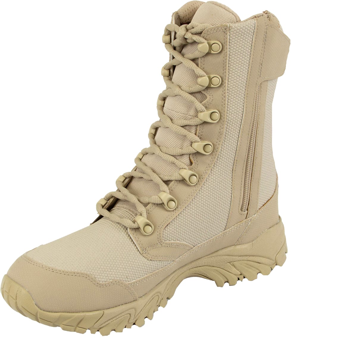 military zip up boots